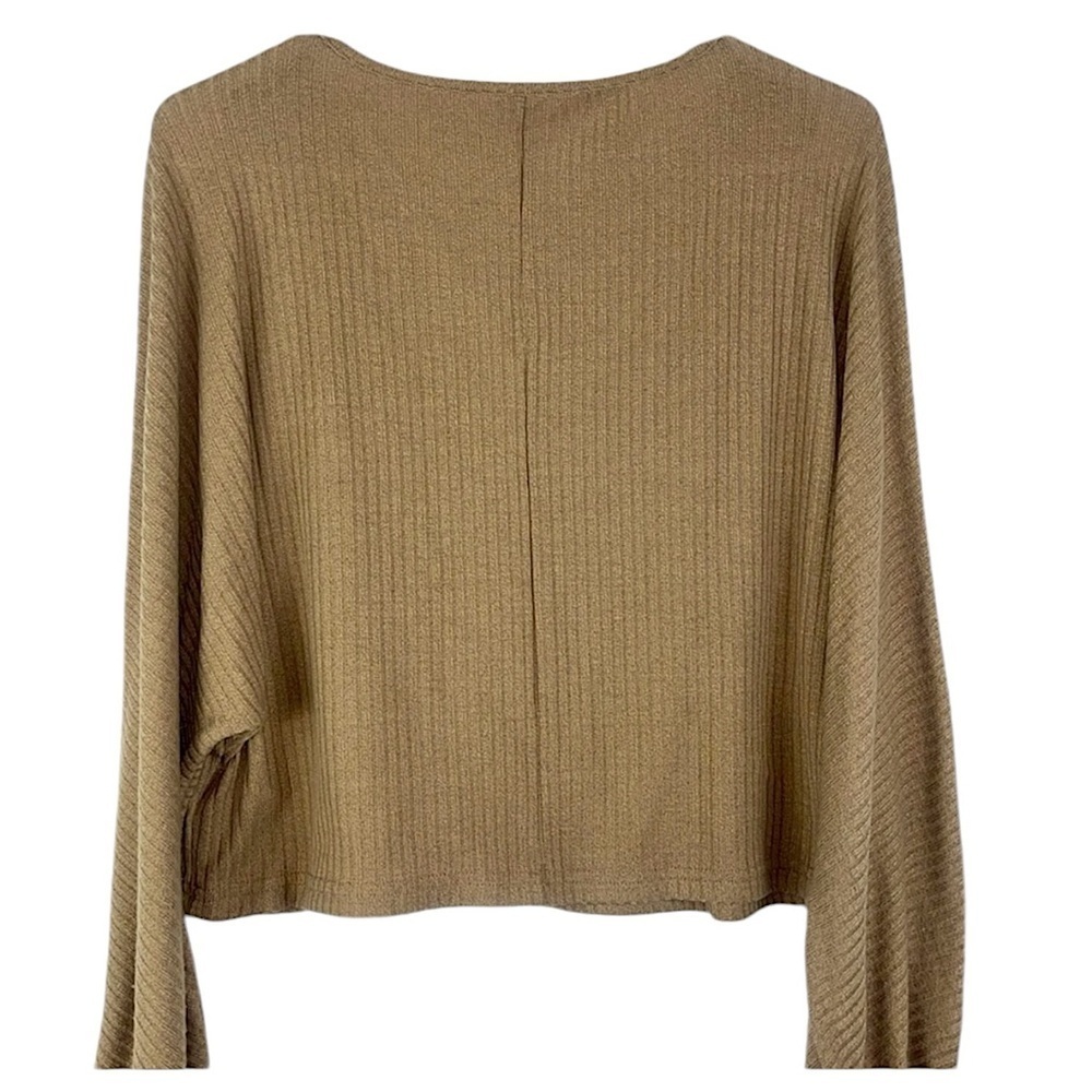 Shein dolman cropped ribbed casual top Sz S - Picture 3 of 8